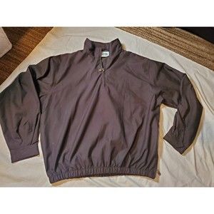 Fahrenheit Black Half Zip Windbreaker Jacket Mens M